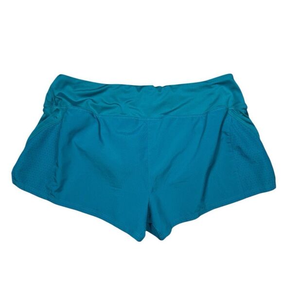 Nike Dri Fit Women’s Teal Blue 3” Athletic Running Shorts - Picture 3 of 8